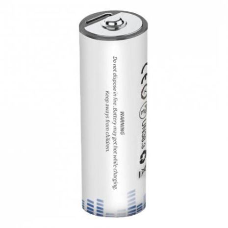 Аккумуляторная Батарейка AA (Li-ion) 2500mWh с разъемом Type-C (без кабеля) Характеристики AA Аккумуляторная Батарейка AA (Li-ion) 2500mWh с разъемом Type-C (без кабеля) Характеристики AA