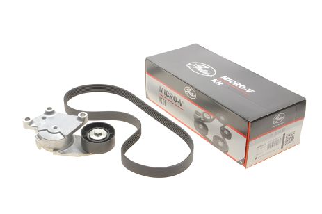 Комплект натягувача роликового ременя PEUGEOT, GATES (K026PK975) Комплект натягувача роликового ременя PEUGEOT, GATES (K026PK975)