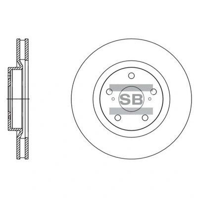 Диск тормозной LEXUS ES, TOYOTA CAMRY, SANGSIN (HI-Q) (SD4082)