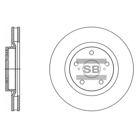 Тормозной диск LEXUS ES, TOYOTA CAMRY, SANGSIN (HI-Q) (SD4082), надежный