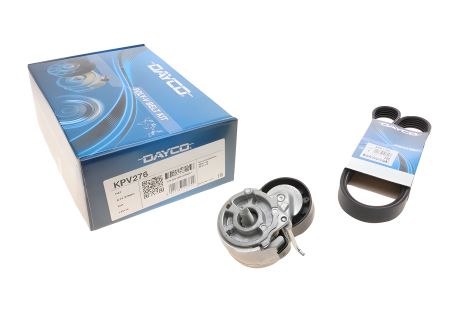 Комплект роликового модуля натяжителя ремня (ролик, ремень) OPEL AGILA, ALFA ROMEO MITO, DAYCO (KPV276) Комплект роликового модуля натяжителя ремня (ролик, ремень) OPEL AGILA, ALFA ROMEO MITO, DAYCO (KPV276)