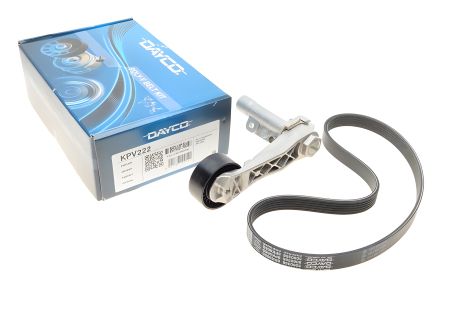 Ремінь натягувача з роликом для PEUGEOT 308 II, DAYCO (KPV222) Ремінь натягувача з роликом для PEUGEOT 308 II, DAYCO (KPV222)
