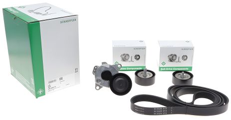 Комплект роликового модуля натяжителя ремня для MERCEDES BENZ, MERCEDES-BENZ CLS SHOOTING, INA (529047910)