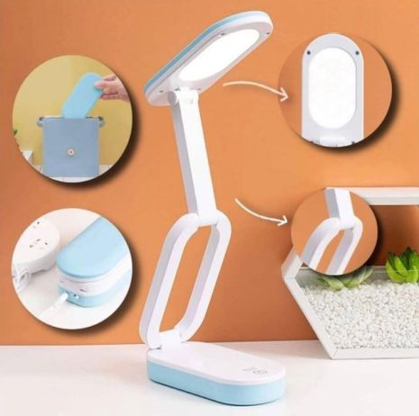 Світильник настільний LED VALESO акумуляторний, складаний, повний спектр, блакитний 1964