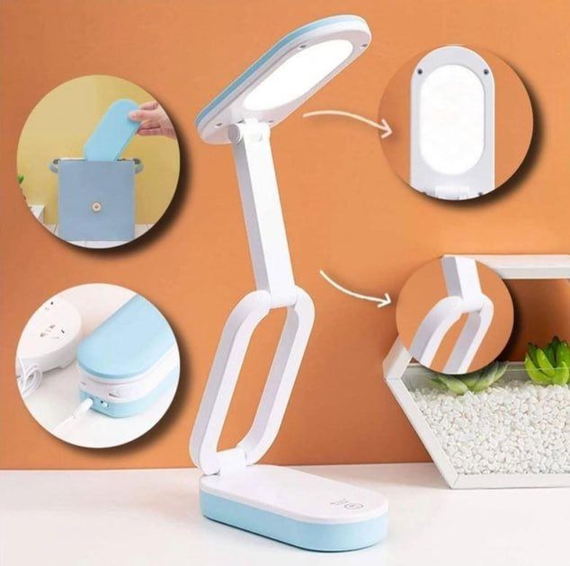 Светильник настольный LED VALESO аккумуляторный, складной, полный спектр, голубой 1964 Светильник настольный LED VALESO аккумуляторный, складной, полный спектр, голубой 1964