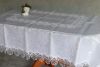 Скатерть из ткани с кружевом 150х220 см, белая 80384