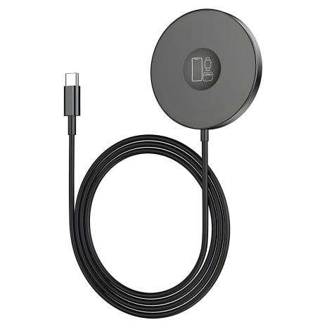 Безпровідний зарядний пристрій HOCO CW41 Delight 3-в-1, магнітний, 15W, чорний