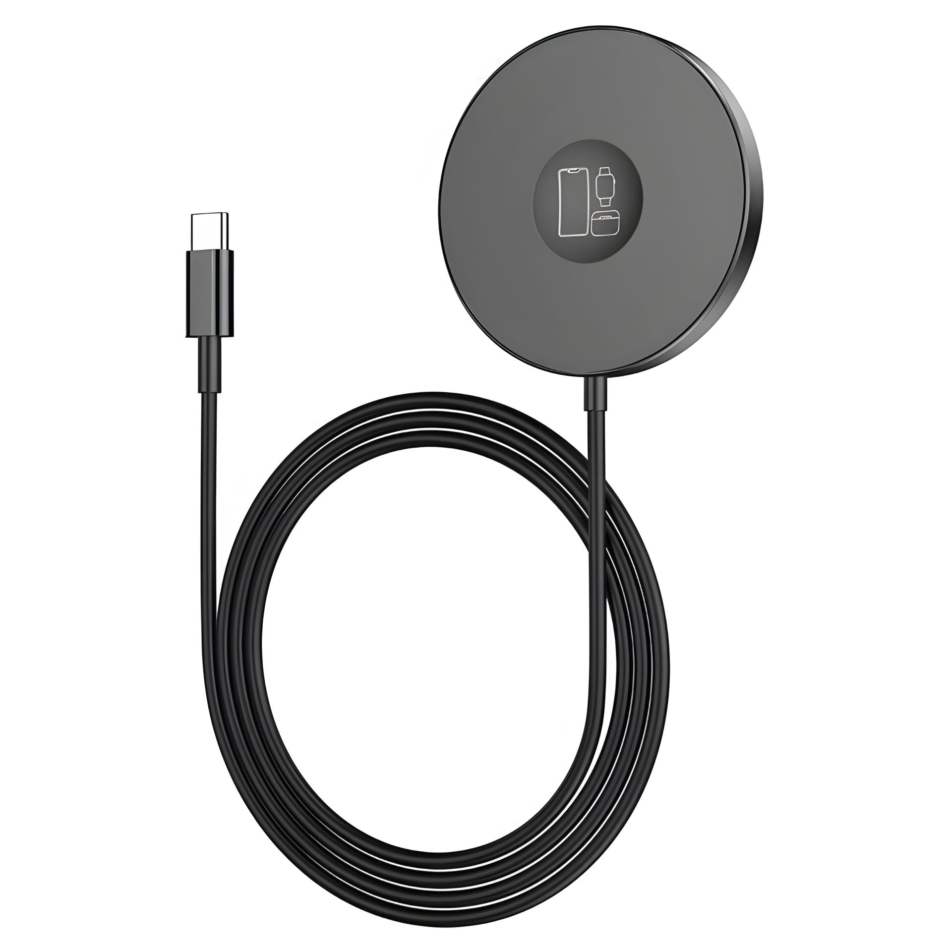 Беспроводная зарядка Magsafe HOCO CW41 Delight 3-in-1 15W Черная Беспроводная зарядка Magsafe HOCO CW41 Delight 3-in-1 15W Черная