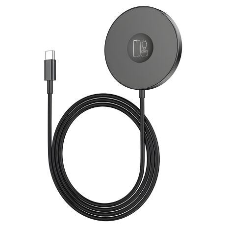 Безпровідний зарядний пристрій HOCO CW41 Delight 3-в-1, магнітний, 15W, чорний