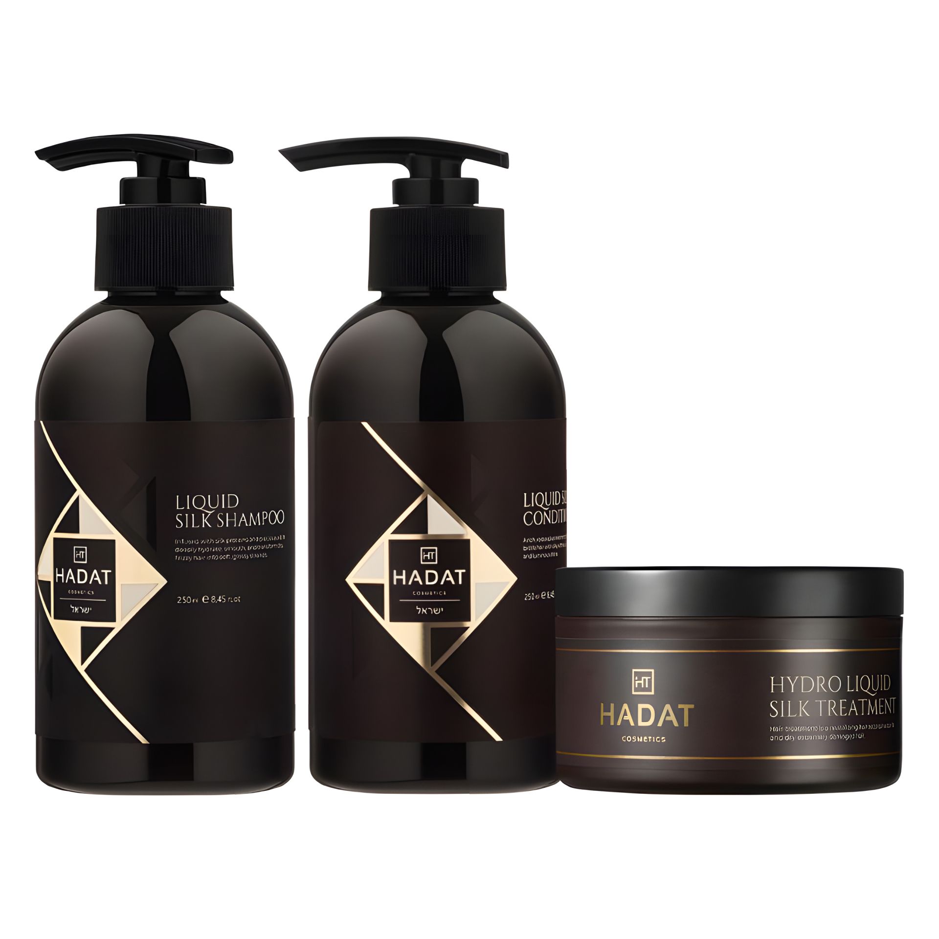 Набор Hadat Liquid Silk TRIO "Редкий Шелк" шампунь, кондиционер, маска для блеска и гладкости волос 2х250/300мл Набор Hadat Liquid Silk TRIO "Редкий Шелк" шампунь, кондиционер, маска для блеска и гладкости волос 2х250/300мл