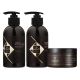 Набір "Рідкий Шовк" Hadat Liquid Silk TRIO шампунь, кондиціонер, маска для відновлення блиску та гладкості волосся 2х250/300мл