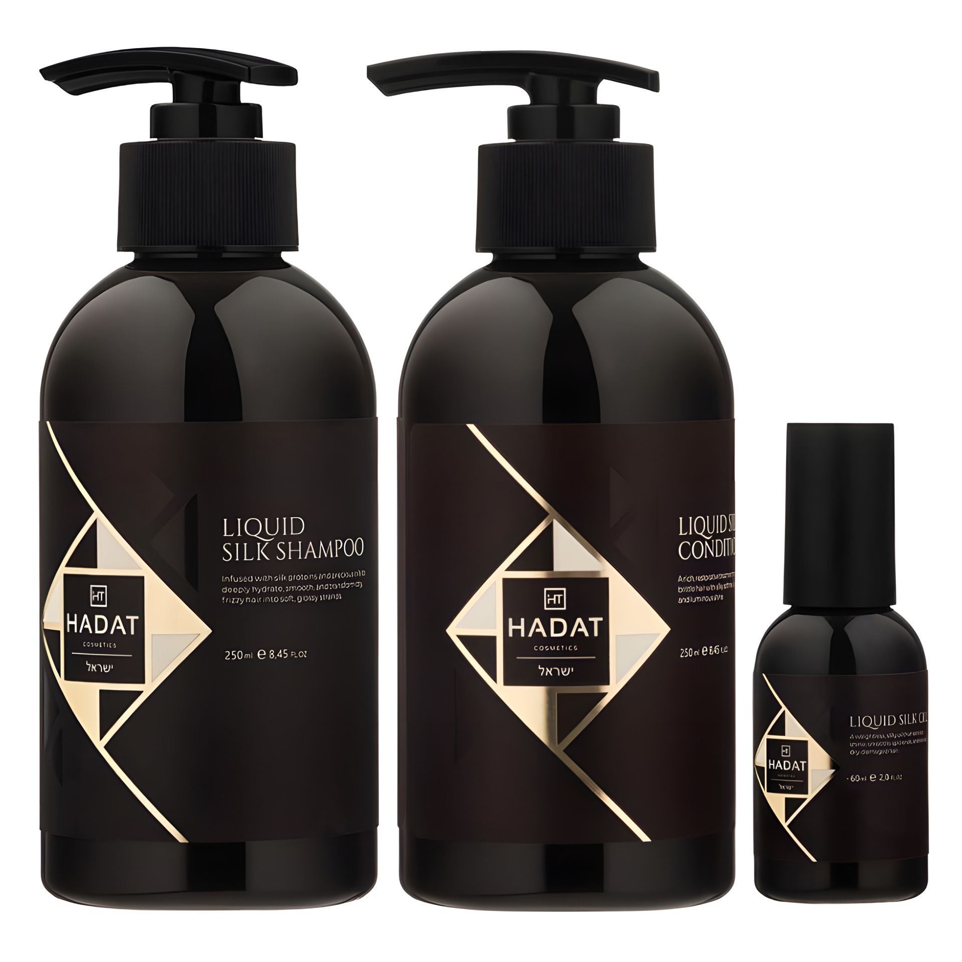 Набор Hadat Liquid Silk TRIO "Жидкий Шелк": шампунь, кондиционер и масло для волос 2х250/60 мл Набор Hadat Liquid Silk TRIO "Жидкий Шелк": шампунь, кондиционер и масло для волос 2х250/60 мл