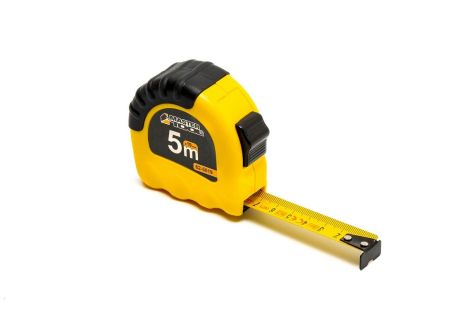Рулетка "Shiftlock" 5 м×19 мм с фиксатором полотна и нейлоновым покрытием MASTERTOOL 62-5019