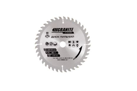 Диск пильний для дерева з твердосплавними напайками 185х20х40Т адаптер 20-16 8200 об/хв MASTERTOOL 5-18-540 Диск пильний для дерева з твердосплавними напайками 185х20х40Т адаптер 20-16 8200 об/хв MASTERTOOL 5-18-540