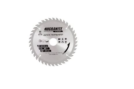 Диск пильный для дерева с твердосплавными напайками 190х30х40Т 8000 об/мин MASTERTOOL 5-19-041 Диск пильный для дерева с твердосплавными напайками 190х30х40Т 8000 об/мин MASTERTOOL 5-19-041