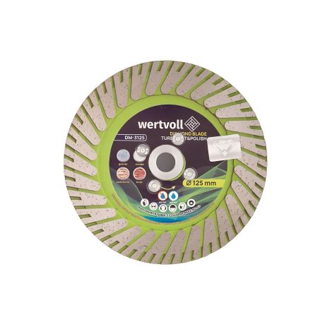 MASTERTOOL алмазний диск TURBO CUT&amp;POLISH 125х2.8 мм 24% (DM-3125)