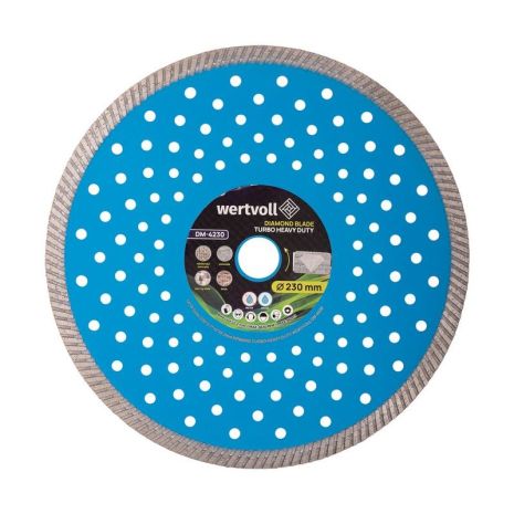 Диск алмазный для армированного бетона TURBO HEAVY DUTY 230×2.5 мм 24% высота алмазного слоя 10 мм адаптер 22.2-20 мм 6650 об/мин MASTERTOOL DM-4230 Диск алмазный для армированного бетона TURBO HEAVY DUTY 230×2.5 мм 24% высота алмазного слоя 10 мм адаптер 22.2-20 мм 6650 об/мин MASTERTOOL DM-4230