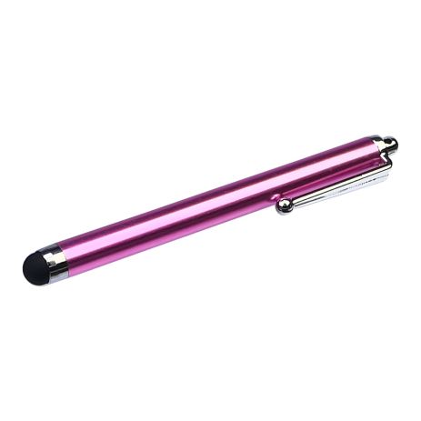 Стилус ёмкостный , c отверстием для крепления, розовый