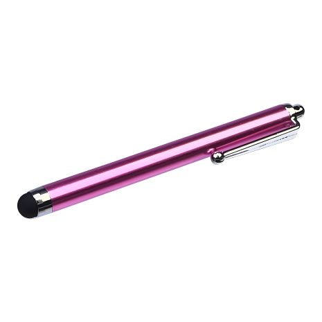 Розовый ёмкостный стилус с отверстием для крепления