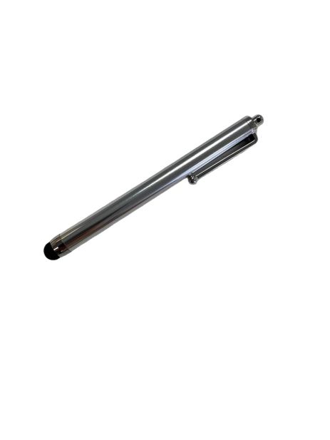 Стилус ёмкостный , c отверстием для крепления, серебристый