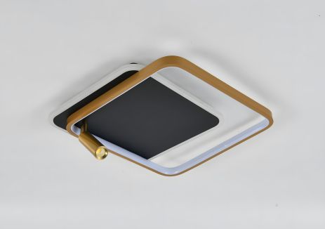 Світлодіодний стельовий світильник VALESO CH8005, LED, 4700LM, чорний+золото