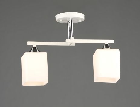 Настенное бра на 2 плафона VALESO N6788/2, патрон E27, Белый+Хром