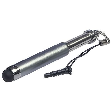 Стилус-брелок ёмкостный , выдвижной, серебристый