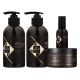Набір Hadat Liquid Silk QUAD шампунь, кондиціонер, маска, олія для відновлення блиску та гладкості волосся 2х800/300/60 мл