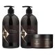 Набор для восстановления блеска волос "Редкий Шелк" Hadat Liquid Silk TRIO (шампунь, кондиционер, маска) 2х800/300мл