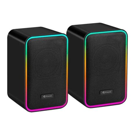Комп'ютерні колонки Kisonli X21 RGB USB BT Колір Чорний