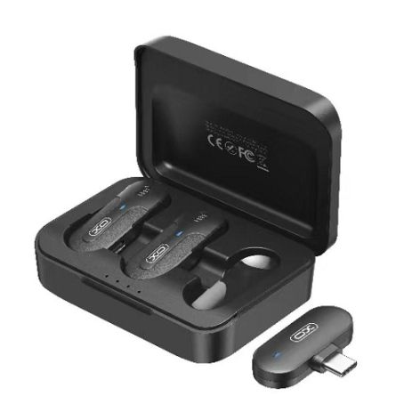 Мікрофон Петличний Бездротовий XO MKF09A Twin Type-C Характеристика Чорний