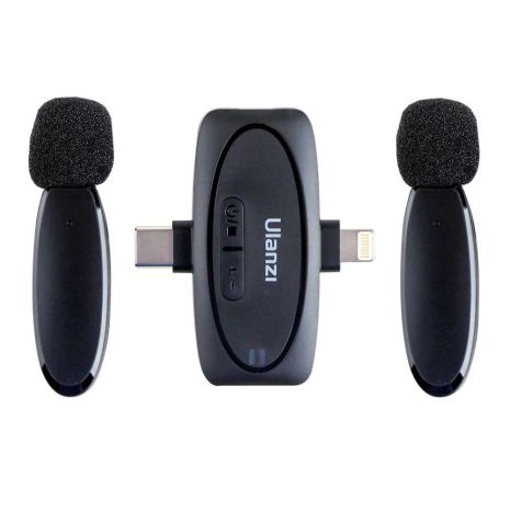 Бездротовий петличний Мікрофон Ulanzi V6 3 в1 Характеристика Чорний Бездротовий петличний Мікрофон Ulanzi V6 3 в1 Характеристика Чорний