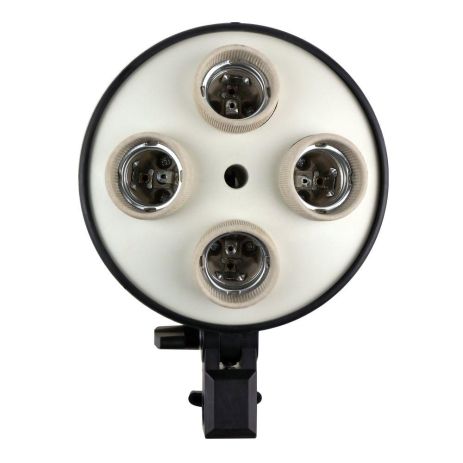 Тримач SHL-006 4 ламп із патронами E27 та отвором для парасольки Колір Чорний