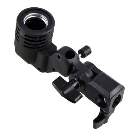 Держатель SHL-002 1 лампа с патроном E27 и отверстием для фото-зонта Цвет Черный Держатель SHL-002 1 лампа с патроном E27 и отверстием для фото-зонта Цвет Черный