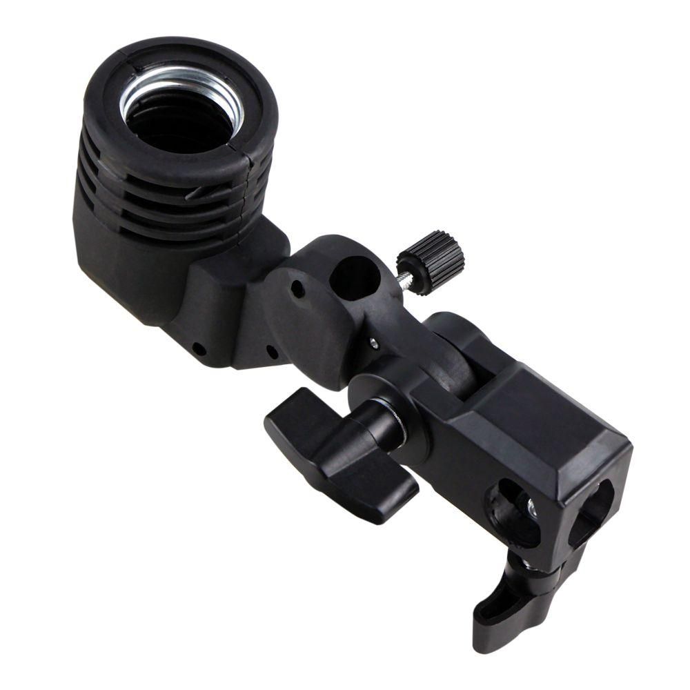 Держатель SHL-002 1 лампа с патроном E27 и отверстием для фото-зонта Цвет Черный Держатель SHL-002 1 лампа с патроном E27 и отверстием для фото-зонта Цвет Черный