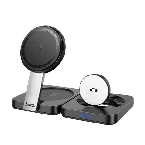 Беспроводное Зарядное Устройство Hoco CQ11 3-in-1 Magnetic Wireless 15W Цвет Черный