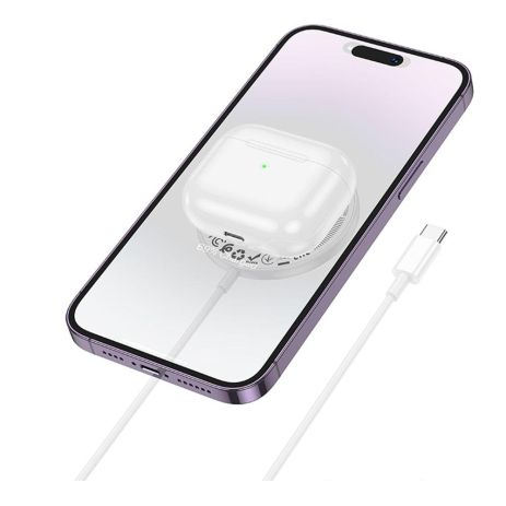 Беспроводное Зарядное Устройство Hoco CW61 Magnetic 15W LED Display Цвет Белый