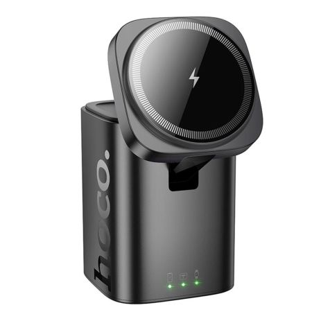 Беспроводное Зарядное Устройство Hoco CQ20 3-in-1 15W Magnetic (iWatch) Цвет Черный