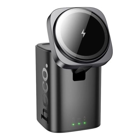 Беспроводное Зарядное Устройство Hoco CQ20A EU 6-in-1 15W+1USB/2USB-C 65W Magnetic (iWatch) Цвет Черный