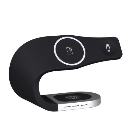 Беспроводное Зарядное Устройство с MagSafe Y35 3in1 15W IP Version Мятая упаковка Цвет Черный