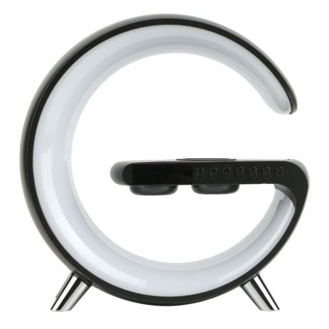 Беспроводное Зарядное Устройство с RGB Light/Alarm Clock/Desk Lamp 15W Цвет Белый