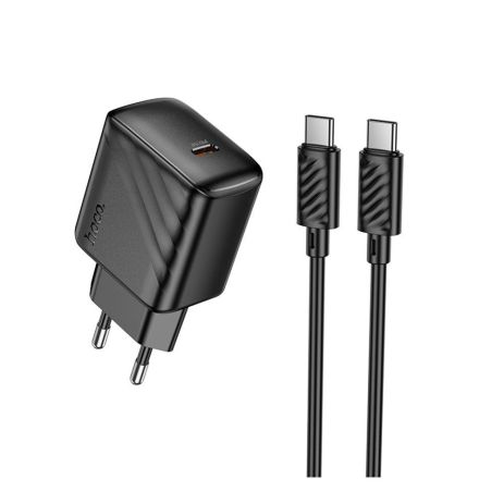 Сетевое Зарядное Устройство Hoco CS24A 1USB-C PD/QC 25W+Type-C to Type-C Цвет Черный