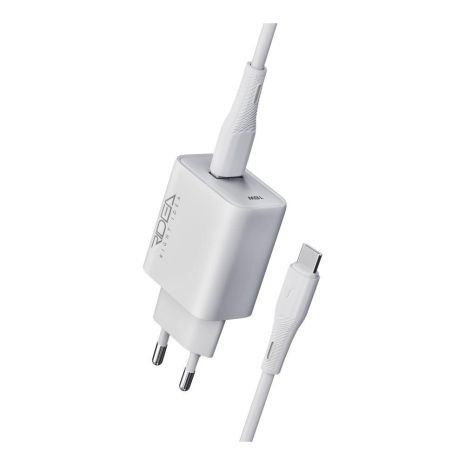 Сетевое Зарядное Устройство Ridea RW-18121 Rapid 1USB QC 18W+Type-C Цвет Белый