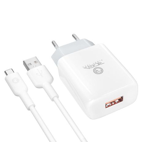 Сетевое Зарядное Устройство Ridea RW-11211 Element Type-C 2.1 A Цвет Белый