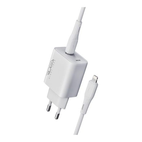 Сетевое Зарядное Устройство Ridea RW-20125 Rapid Pro 1USB-C QC/PD 20W+Type-C to Lightning Цвет Белый