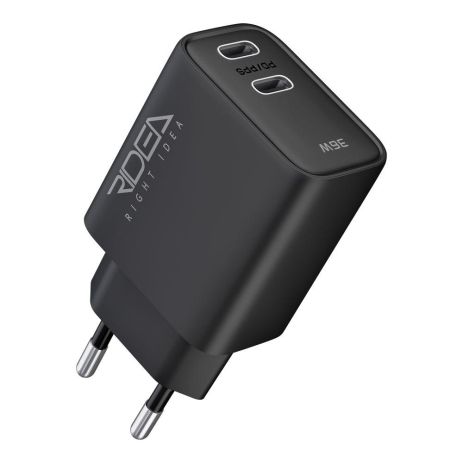 Сетевое Зарядное Устройство Ridea RW-36120 Turbo Pro 2USB-C QC/PD 36W Цвет Черный