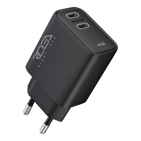 Мережевий зарядний пристрій Ridea RW-36120 Turbo Pro 2 USB-C QC/PD 36W Колір Чорний
