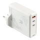 Мережевий зарядний пристрій Remax RP-U106 140W 2C+1A GaN Колір Білий