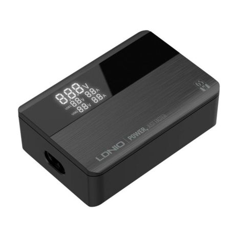 Мережевий зарядний пристрій LDNIO A4808Q 65W LED Колір Чорний