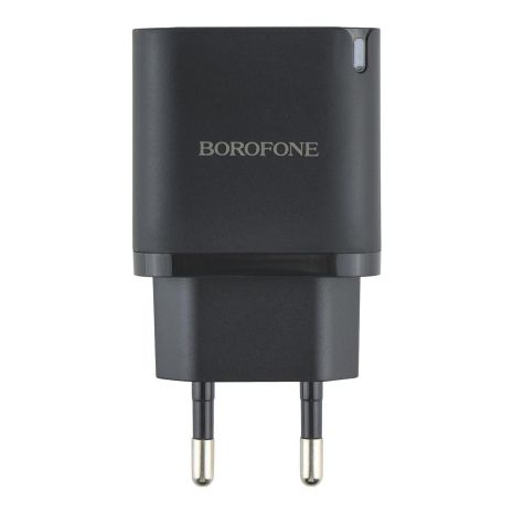 Мережевий зарядний пристрій Borofone BA83A 1USB-C/1USB PD/QC 20W Колір Чорний